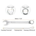 thumbnail image 2 of Uxcell 2pcs Combination Wrench Offset 15mm 75-Degree 12-Point Box End and 15° Angled Open End Metric CR-V Steel Nickel Plated Multi-function Spanners for Mechanics DIY Enthusiasts, 2 of 6