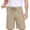 Khaki, variant on Men's & Big Men's Stretch Shorts with Active Waistband,9" Inseam,4 Pockets,Sizes 30-42