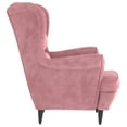 thumbnail image 3 of vidaXL Armchair Pink Velvet, 3 of 6