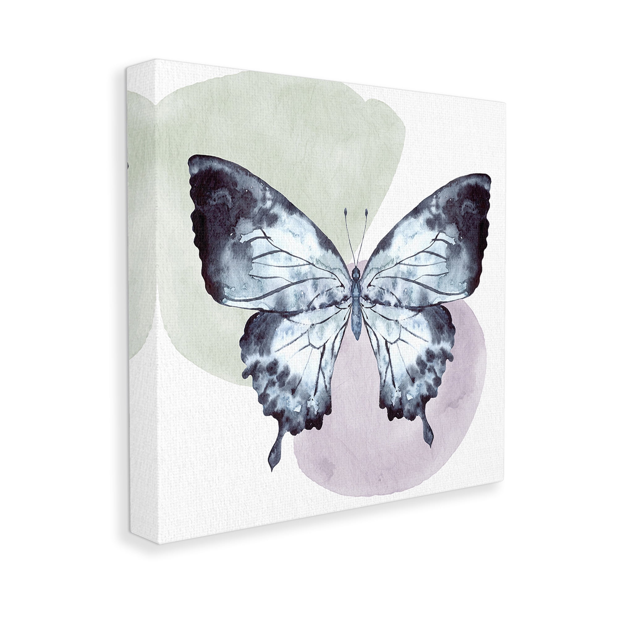 Stupell Industries Butterfly with Subtle Shapes Animals & Insects Painting Gallery Wrapped Canvas Art Print Wall Art, 36 x 36