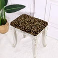 thumbnail image 6 of FOR U DESIGNS Star Leopard Print Stool Covers Rectangle 2 pcs Breathable Saddle Bar Stool Slipcover Removable Height Bar Stools Slipcovers with Elastic Band, 6 of 9