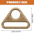 thumbnail image 2 of 10pcs Triangle Ring Buckle for Bag Strap Craft - Bronze, 2 of 6