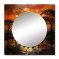 thumbnail image 2 of Designart "Melody Savannah African Wall art II" African Square Mirror Wall Decor Global - Large Yellow Square Bathroom Mirror - Square Printed Wall Mirror Art, 2 of 5