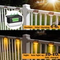thumbnail image 4 of 8 Pack Waterproof Fence Post Solar Lights for Garden Pathway Stair Step - Black, 4 of 7