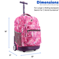 thumbnail image 7 of J World Unisex Sunrise 18" Rolling Backpack For School And Travel, Purple Galaxy, 7 of 7