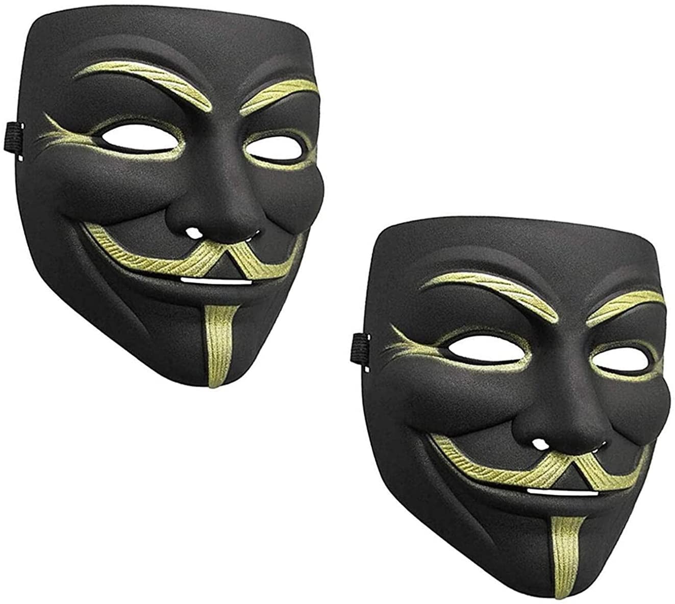 Hacker Mask For Kids Anonymous V For Vendetta Mask,black,2 Pack 