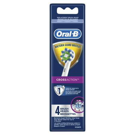 Oral-B CrossAction Electric Toothbrush Replacement Brush Heads, 4