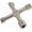 Round Hole, variant on 4 in 1 Wrench Key Faucet Key Water Utilities Key Alloy Plumber Key for Train Electrical Elevator Cabinet Valve (Square Hole)