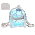 thumbnail image 4 of HOMEMAXS Transparent Backpack Bags Smooth Texture Backpack Middle School Student Silver, 4 of 8