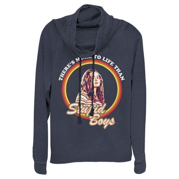 Netflix Junior's Stranger Things Max More to Life than Netflix Boy's Cowl Neck Sweatshirt Navy Blue Small