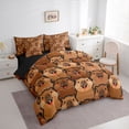 thumbnail image 2 of Erosebridal Cute Animal Capybara 7-Piece Twin Bedding Sets For Capybara Lover,Cartoon Capybaras Bedding Comforter Set For Girls Kids ,Reversible Black, 2 of 7