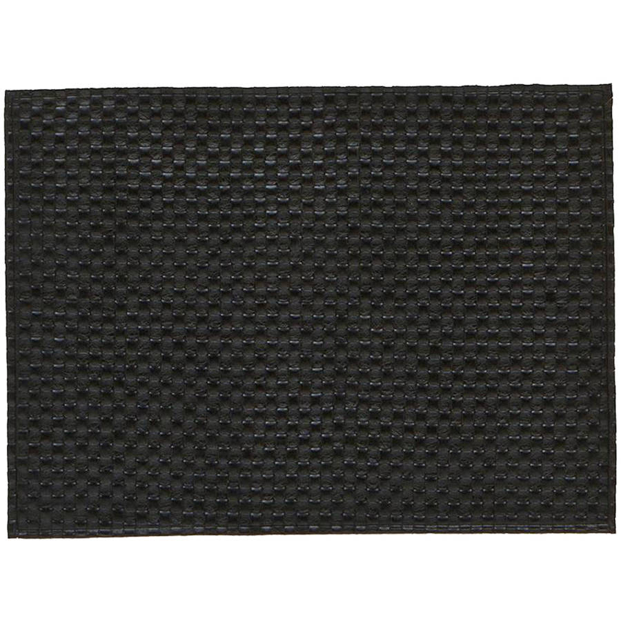 Faux Leather 13" x 18" Black Placemat