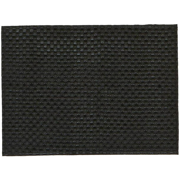 Faux Leather 13" x 18" Black Placemat