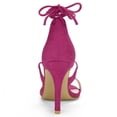 thumbnail image 3 of Sandalias con cordones de tacón Alto de Estilete Allegra K Rosa Caliente 36, 3 of 5