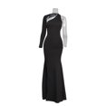 thumbnail image 4 of spring Fall Longuette long-sleeved Elastic force single sleeve slim long dress, 4 of 5