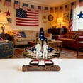 thumbnail image 4 of Staron Wooden Patriotic Decor Memorial Day Table Centerpiece, 4th of July Independence Day Decoration Wooden Ornaments, Patriotic Holiday Decor for Home Bookshelf Desk Living Room Bedroom, 4 of 6