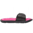 thumbnail image 2 of Under Armour Girls Ignite IX Slide Sandal, Black (002)/White, 3 M US Little Kid, 2 of 5