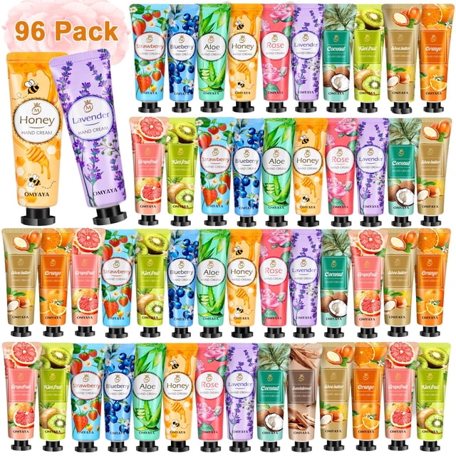 Set de crema de manos LFENYIGI, paquete de 96 unidades, tamaño de viaje para mujer