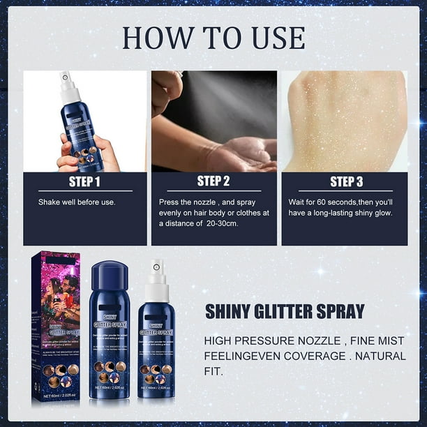 Spray paillettes fines or