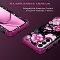 thumbnail image 5 of CASEFIV for Samsung Galaxy S26 Plus Case,Glow in The Dark,Shockproof Protection Hard PC Soft Flexible TPU Bumper Drop Protective Protective Phone Cover Case for Galaxy S26 Plus,Purple Pink Flower, 5 of 7