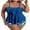 Blue, variant on Rivelino Tankini Swimsuits for Women Plus Size Two Piece Tummy Control Bathing Suits Ruffle Flounce Swimwear with Shorts