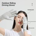 thumbnail image 3 of Eoperou 1 Pair Fingertip Opening Anti-slip Palm Solid Color Sunscreen Mittens Women Anti-UV Ice Silk Thin Gloves, 3 of 8