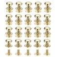 thumbnail image 1 of Unique Bargains 8mm Ball Head Stud Rivets Screw Back, 50Pack Round Head Button Nipple Rivet, Light Golden, 1 of 7