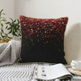 thumbnail image 6 of Kll Red Glitter1 Decorative Throw Pillow Covers Velvet Soft For Couch Sofa Bedroom Living Room Outdoor -18"X18", 6 of 8