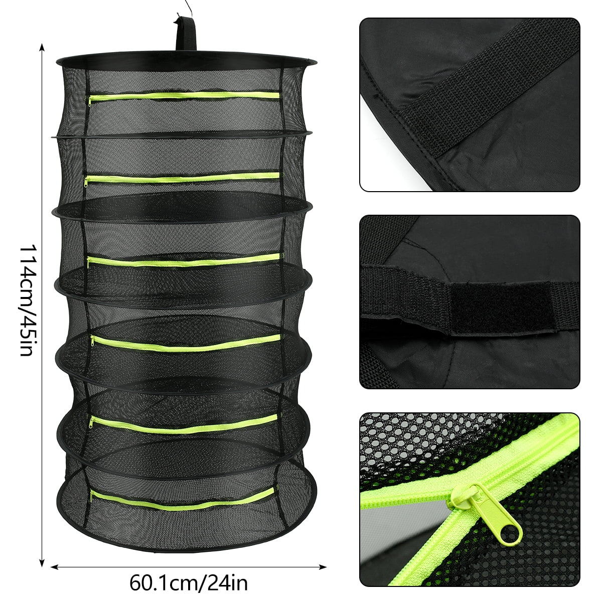 Buy Willstar Herb Drying Rack Net 6 Layer 2ft Black Mesh Hanging Plant