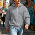 thumbnail image 5 of Sahpxhe Zip up Hoodie Women Long Sleeve Casual Fall Jacket Soft Comfy Trendy Sweatshirt with Pockets Gray L, 5 of 9
