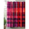 thumbnail image 2 of Red Purple Shower Curtain Set, Waterproof Shower Curtains for Bathroom, Modern Striped Plaid Abstract Oil Painted Washable Fabric Cloth Bath Curtain for Bathtub Decoration with Hooks 72x78 Inches, 2 of 6