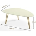 thumbnail image 6 of Manxile Small Oval Coffee Table White, Modern Coffee Tables for Living Room, Office Coffee Table Small Space, 6 of 7