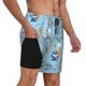 thumbnail image 2 of Balery Cute Animals Surfers Bañador para hombre, shorts de playa de secado rápido con entrepierna y forro de compresión-Large, 2 of 6