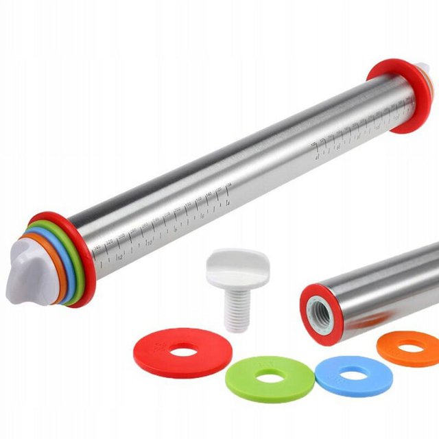 Rodillo de acero inoxidable ajustable de 4 grosores de 43 cm
