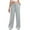 Light Gray, variant on Women's Wool Wide-Leg Sweatpants with Internal Drawstring High Waist - Winter Warm Straight-Cut Sports Pants with Pockets for Comfortable Athletic and Casual Wear,Black,L