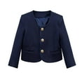 thumbnail image 2 of Chaquetas para niños, chaquetas de traje inglés para niños y niñas, chaquetas de estilo universitario, uniformes escolares, top de algodón para niñas., 2 of 6