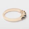 thumbnail image 5 of LBG British Made Real Solid 10k Rose Gold Natural Sapphire Womens band Ring - 33 size options - Size 6.25, 5 of 6
