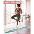 thumbnail image 2 of Turquoise Gold Marble Yoga Towel for Hot Yoga Non Slip, Modern Abstract Marble Crack Texture Yoga Mat Towel Absorbent Yoga Sweat Towels Microfiber Hot Yoga Blanket for Bikram Pilates 26"x74", 2 of 7
