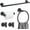 Matte Black, variant on 5 Piece Bathroom Accessories Set Brushed Gold Bathroom Hardware Set 23.6 Inch Bath Towel Bar Set SUS304 Stainless Steel Towel Rack Set