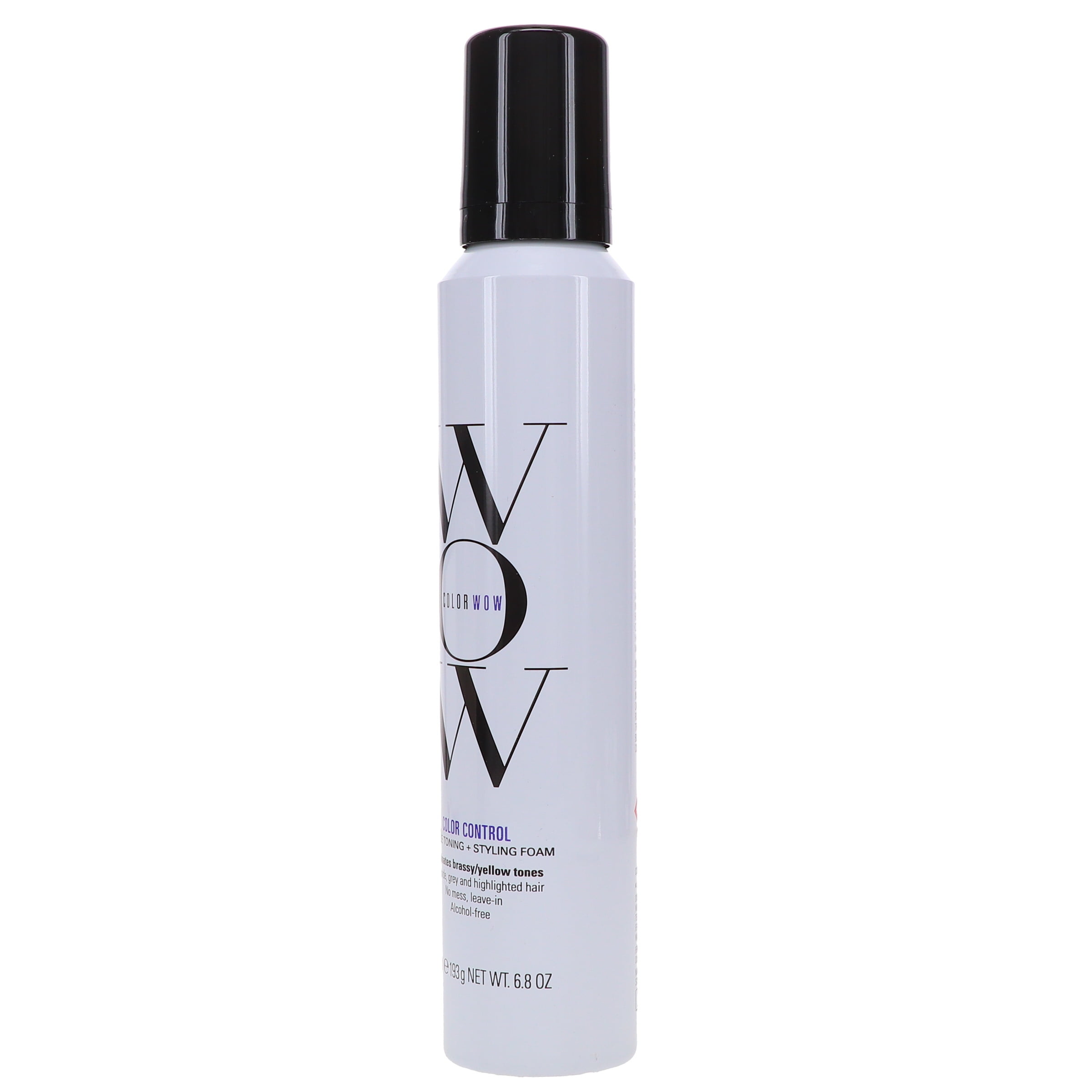 COLOR WOW Color Control Purple Toning + Styling Foam for Light Hair 6.8 oz