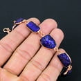 thumbnail image 3 of Sapphire  Gemstone Handmade Copper Jewelry Bracelet 7-8", 3 of 3