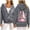 Dark Gray, variant on Beach Hoodies for Women Cute Oversized Meet Me At The Ocean Casual Travel Pullover Trendy Preppy Y2K Long Sleeve Beachwear White