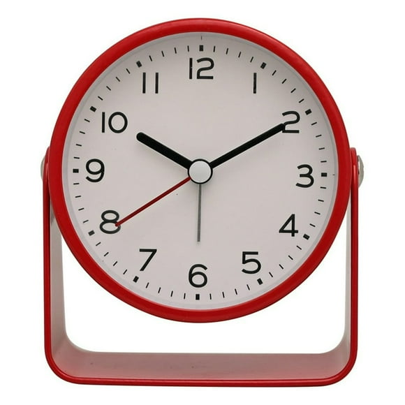 MesaSe Metal alarm clock swing small turn clock alarm clock 3 inch bedside table clock