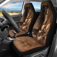 thumbnail image 3 of Xoenoiee Brown Running Horse Design Car Seat Covers Front Seat Covers & Split Rear Bench Cover, Auto Interior Accessories Universal Fit Seat Cover for Trucks Sedans SUVs, Soft & Durable, 3 of 7