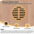 thumbnail image 4 of Uxcell 4-Pack Round Soffit Vents, 60mm/2.4 Inch Plastic Air Vents Grille Circular Soffit Vents Cover for Bathroom Home/ Office/Kitchen/Cabinet/Wardrobe [Orange], 4 of 6