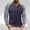 Navy, variant on qelini Crewneck Shirts Men Long Sleeve Button Casual Lightweight T-Shirt Basic Pullover Solid Color Tee Tops Black M