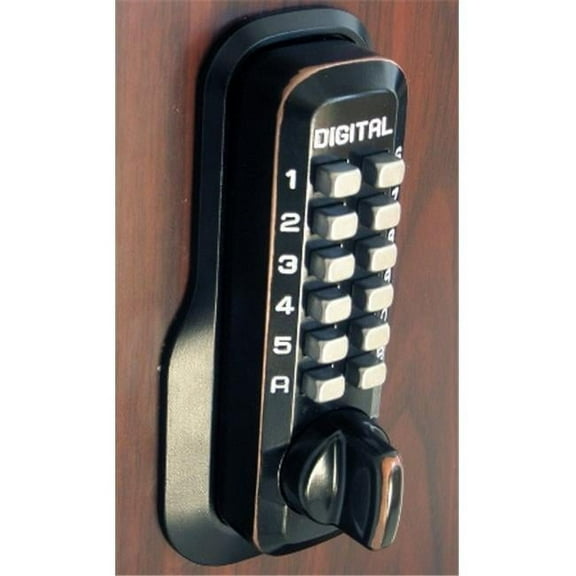 Lockey M-210-OB-EZ Mechanical Keyless Deadbolt Ez Mount Plate Lock - Oil Rubbed Bronze