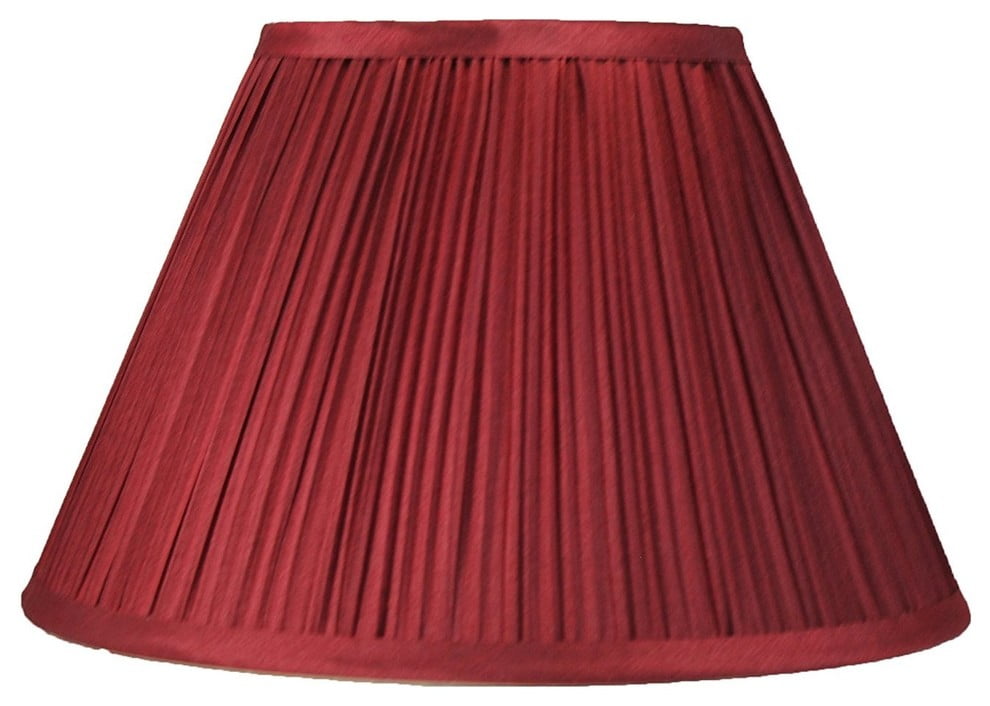 Urbanest Mushroom Pleated Lamp Shade, 6x12x8", Burgundy