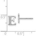 thumbnail image 3 of 14K White Gold Diamond Initial E Earrings (8 X 8) Made In India em4170e-003-wa, 3 of 5