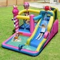 thumbnail image 2 of Costway Inflatable Bounce House Sweet Candy Bouncy Castle W/ Water Slide& 480W Blower, 2 of 10